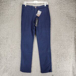 Nifty Genius Pants Mens 28x30 Navy Blue Cotton Mid Rise Chinos *NWT*